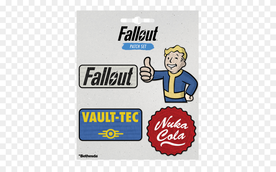 Fallout Patch Set Other Accessories The Official Bethesda, Advertisement, Baby, Person, Hand Free Transparent Png