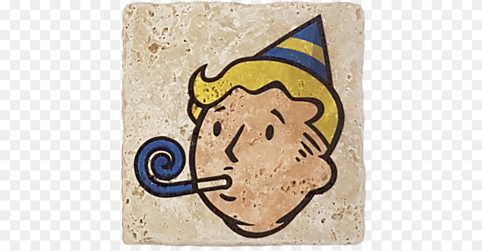 Fallout Slab Tab Vault Boy Party Fallout Vault Boy Head, Clothing, Hat, Art, Painting Free Png Download