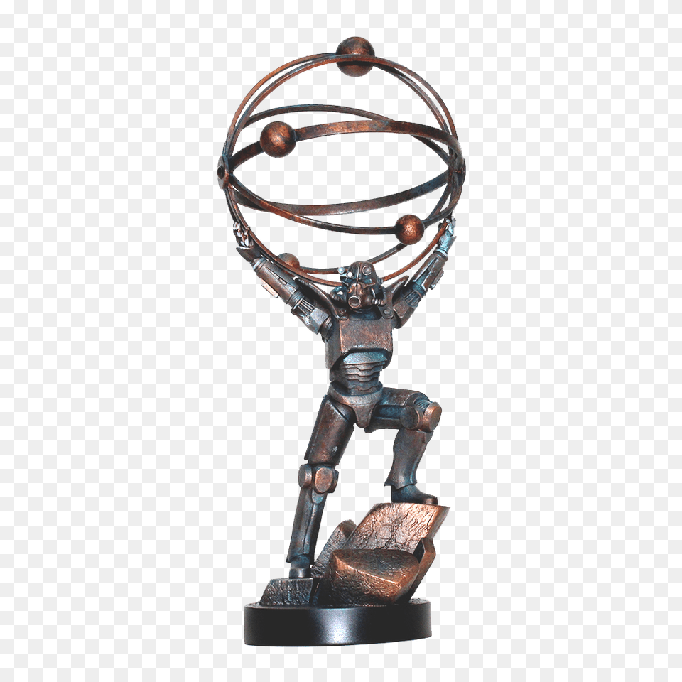 Fallout Statue Atomic Atlas Fallout Games The Official, Toy, Trophy, Electrical Device, Microphone Png Image