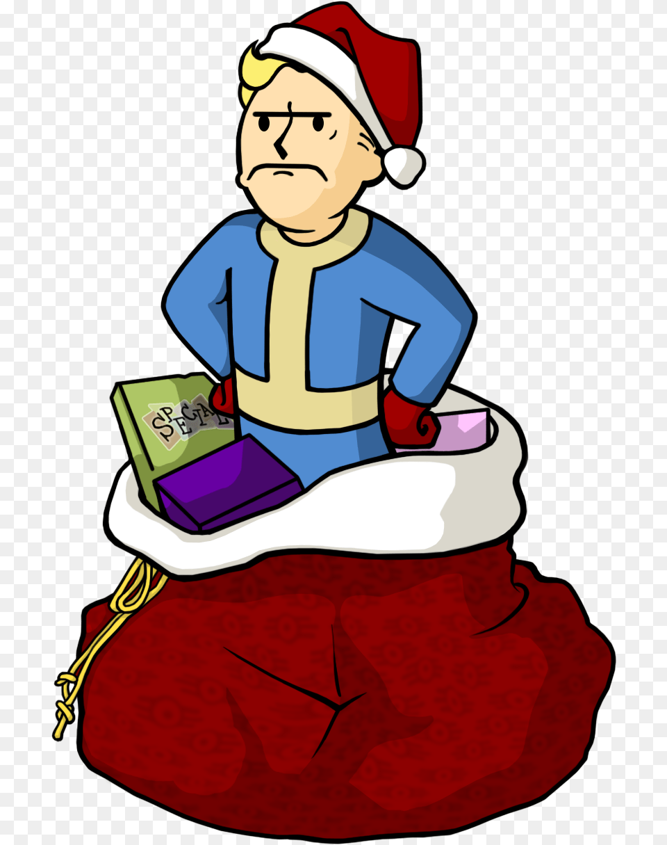 Fallout Vault Boy Christmas, Baby, Person, Face, Head Png