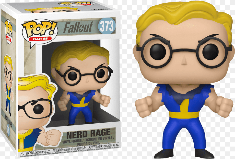 Fallout Vault Boy Nerd Rage Funko Pop Vinyl Figure Raptor Funko Pop Fortnite, Baby, Person, Doll, Face Free Png