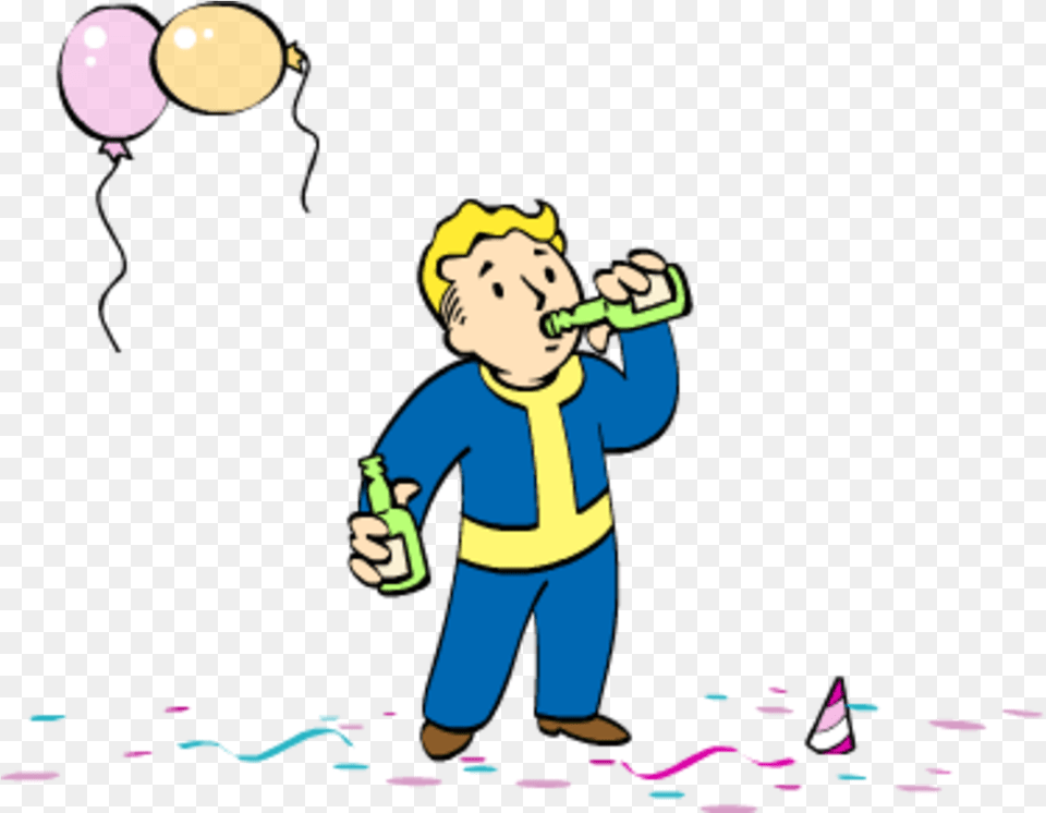 Fallout Vault Boy New Year Fallout Vault Boy Party, Baby, Person, Face, Head Free Png