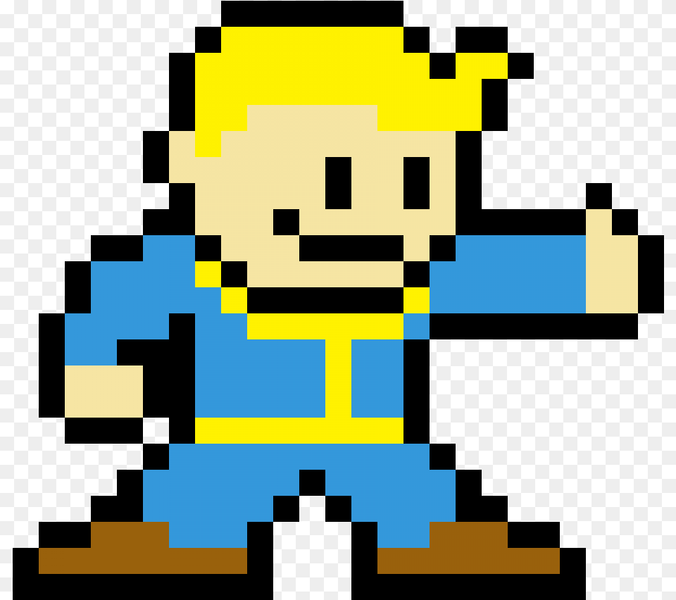 Fallout Vault Boy Pixel Art, First Aid Free Transparent Png