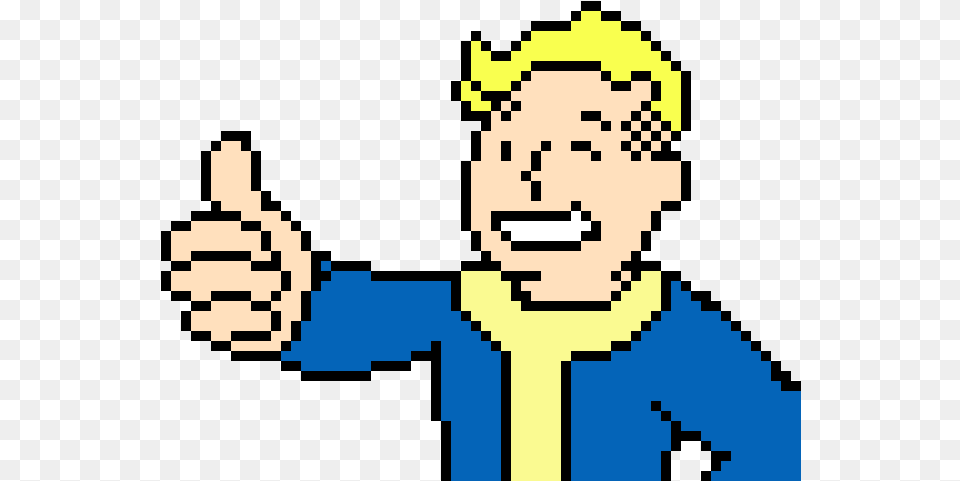 Fallout Vault Boy Pixel Art, Body Part, Finger, Hand, Person Png Image