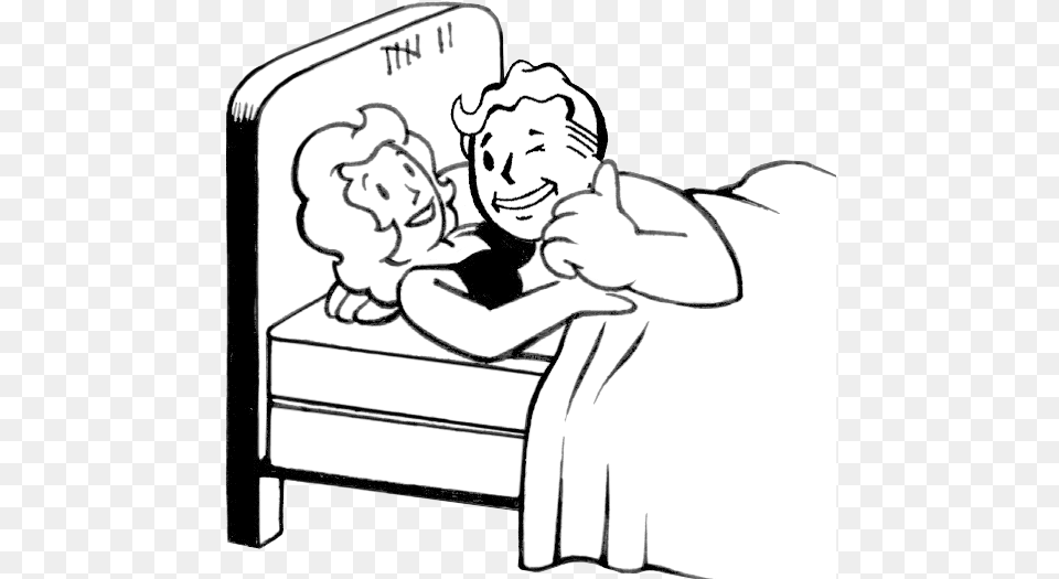 Fallout Vault Boy Sex, Face, Head, Person, Furniture Free Png Download