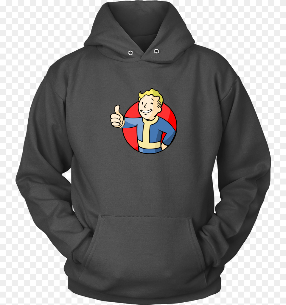Fallout Vault Boy Thumbs Up Hoodie Catch Up With Jesus Sweater, Sweatshirt, Knitwear, Clothing, Hood Free Png Download