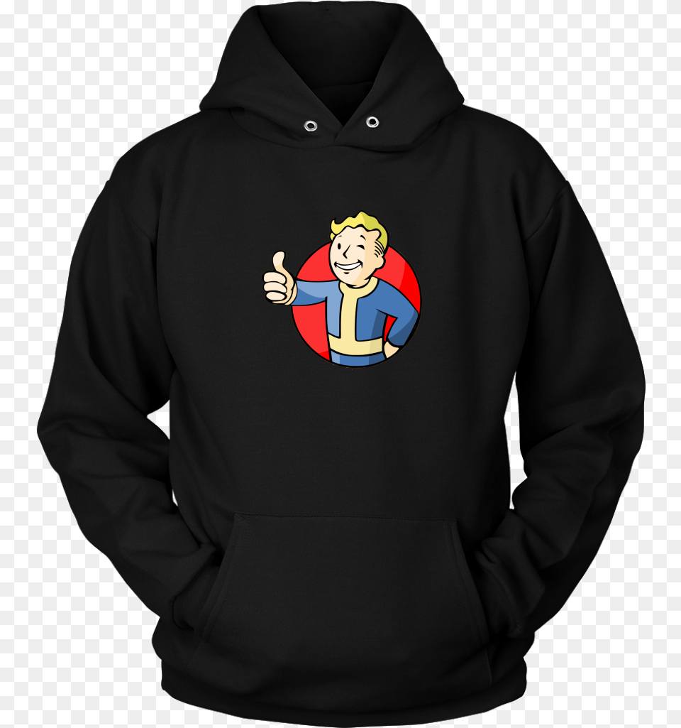 Fallout Vault Boy Thumbs Up Hoodie Thrasher Hoodie, Sweatshirt, Sweater, Knitwear, Clothing Free Transparent Png