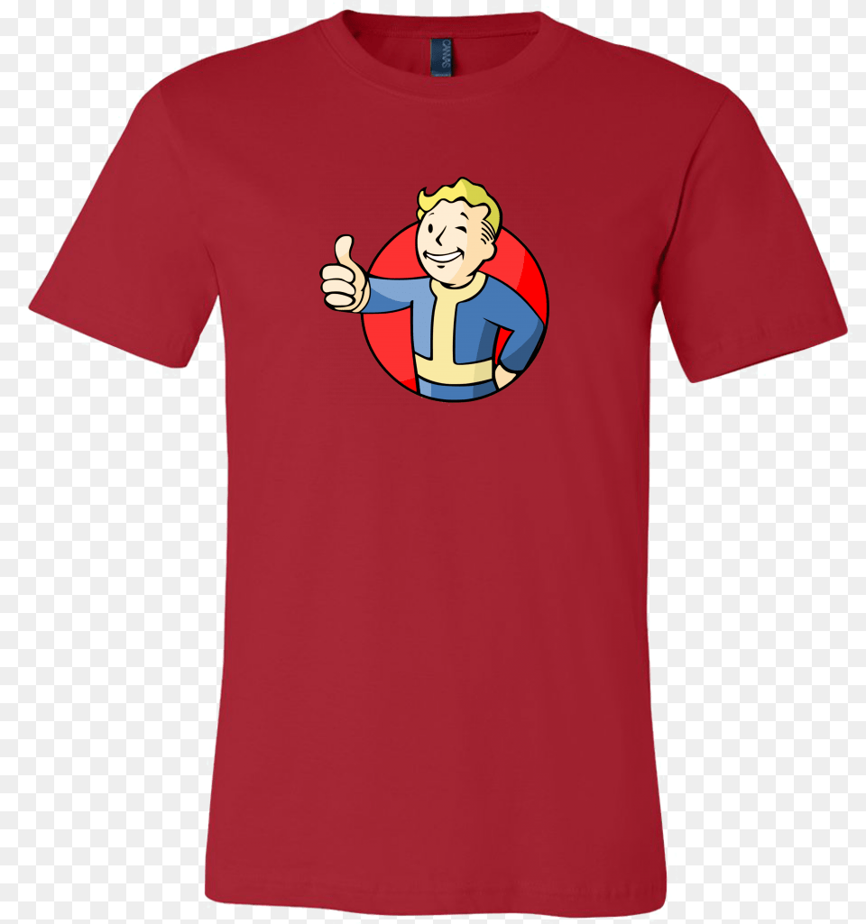 Fallout Vault Boy Thumbs Up Men S T Shirt Cartoon, Clothing, T-shirt, Baby, Person Free Png Download