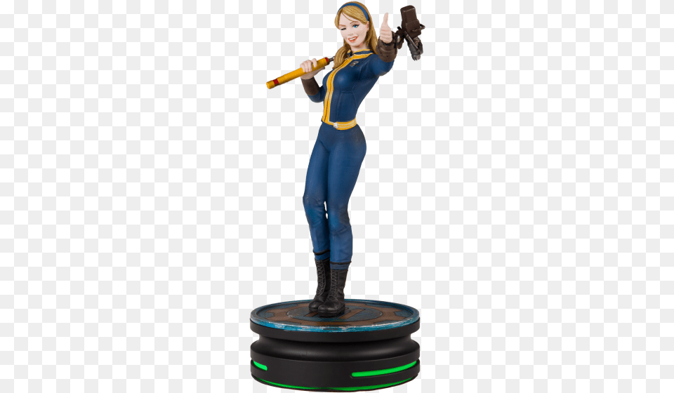 Fallout Vault Girl Modern Icon Statue, Clothing, Costume, Figurine, Person Free Png Download