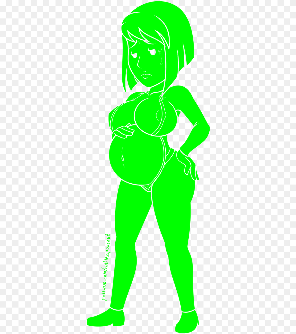 Fallout Vault Girl Pregnant, Alien, Green, Person, Face Free Png Download