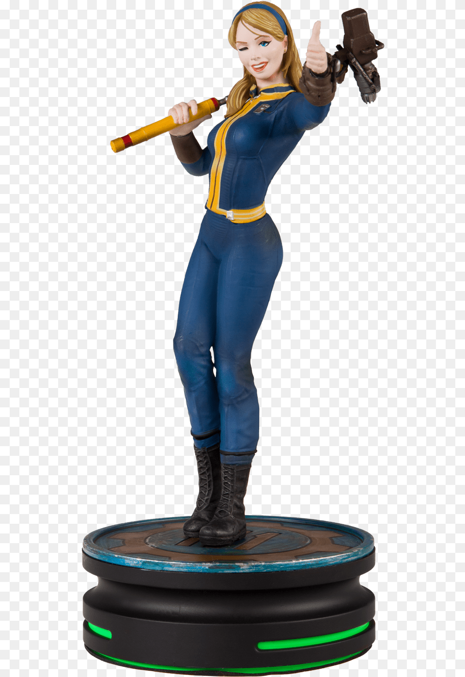 Fallout Vault Girl Statue, Clothing, Costume, Figurine, Person Free Png Download