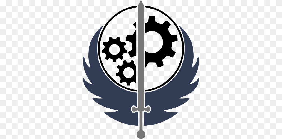 Fallout Wiki Brotherhood Of Steel Flag, Sword, Weapon, Animal, Fish Free Transparent Png