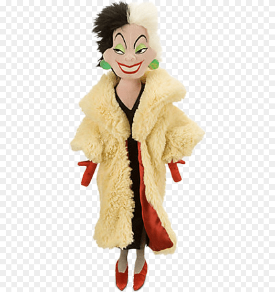 False Disney Store 101 Dalmatians Cruella De Vil Plush, Clothing, Coat, Cape, Costume Free Png Download