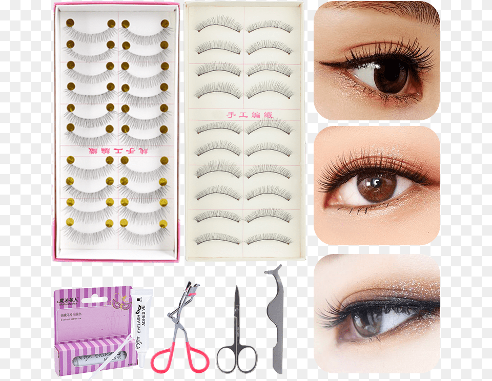 False Eyelashes 216 Female Thick Simulation Handmade Eyelash Extensions, Face, Head, Person, Adult Free Png