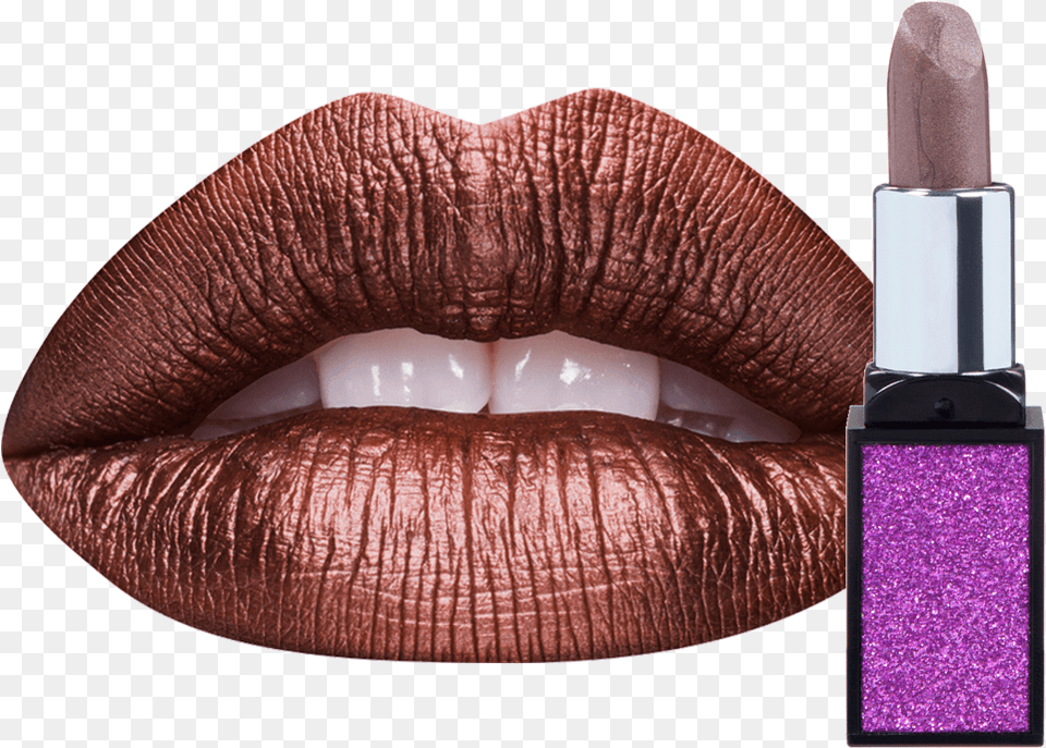 False Tattoo Junkee Party Time Metallic Lip Swatch Lipstick, Cosmetics, Body Part, Mouth, Person Png