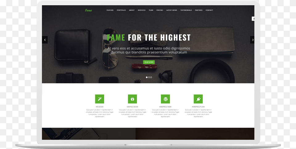 Fame Responsive Business Template Html Website Templates, Computer Hardware, Electronics, Hardware, Monitor Free Png
