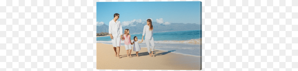 Familia Caminando En La Playa, Adult, Walking, Person, Man Free Png Download