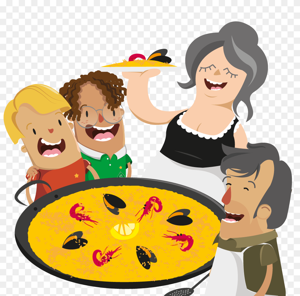 Familia Cartoon, Adult, Person, Meal, Food Free Transparent Png