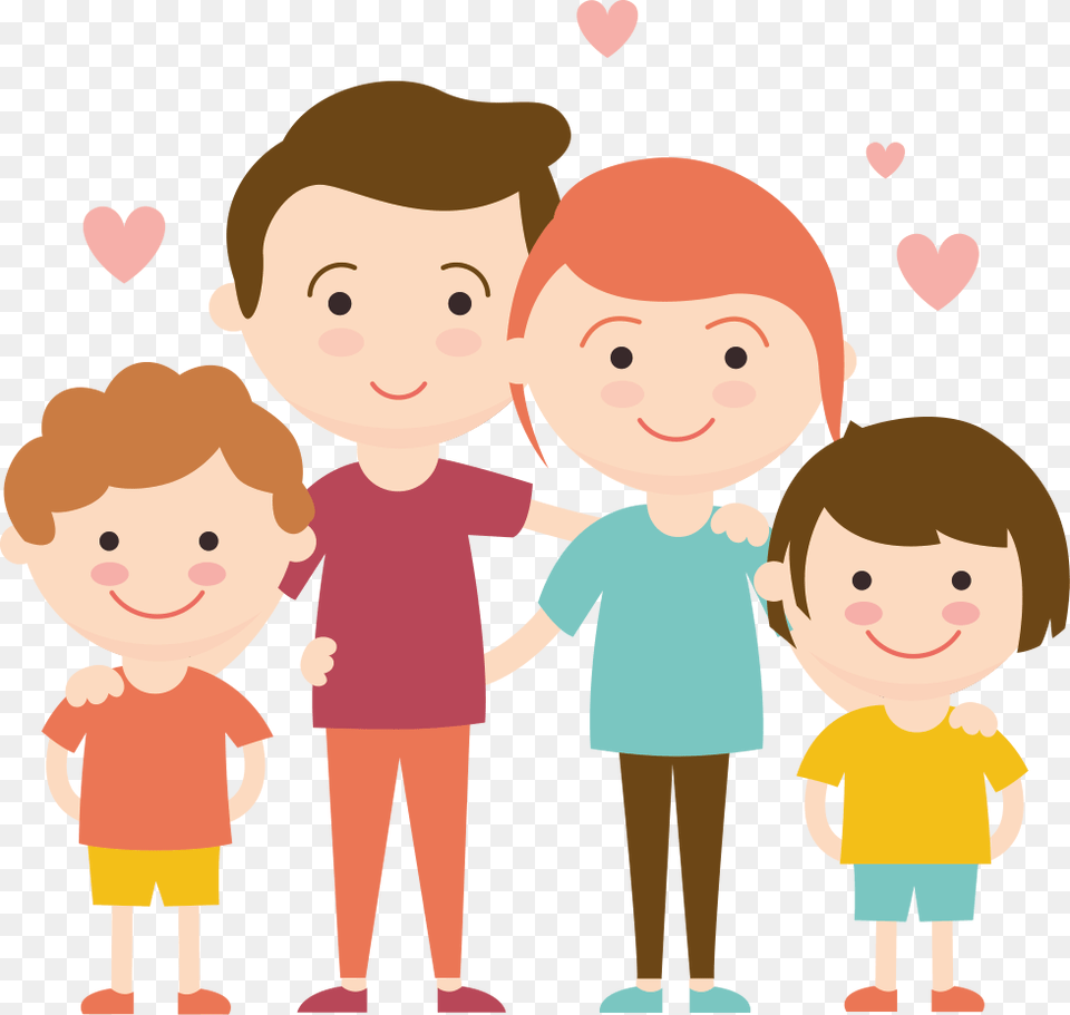 Familia Fcon Hijos Con Tea Family Day Vector, People, Person, Baby, Face Png Image