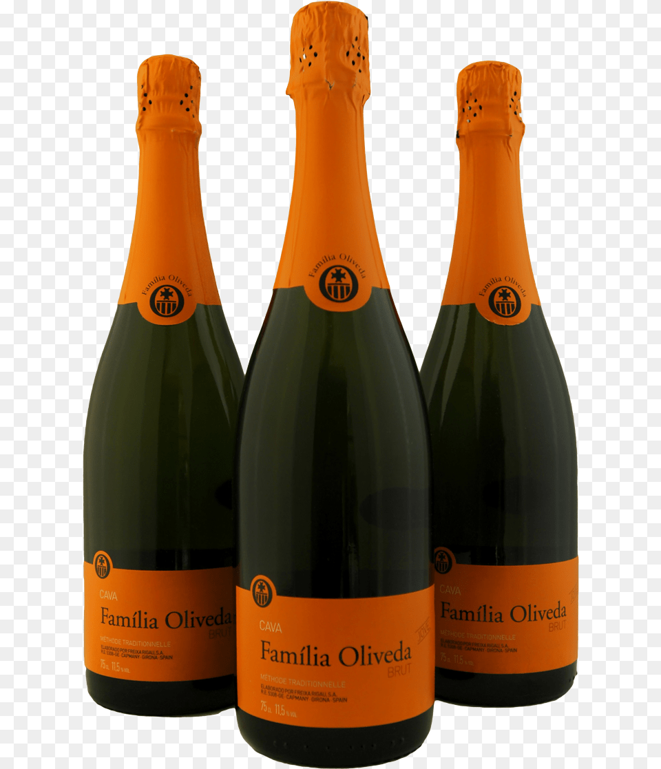 Familia Oliveda Cava Brut Jove Girona Champagne, Alcohol, Beverage, Bottle, Liquor Png Image