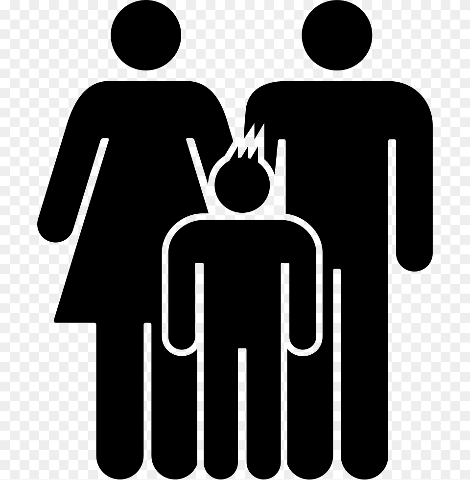 Familiar Group Of Three Persons Mother Father And Son Mother Father Icon, Stencil, Body Part, Hand, Person Free Png