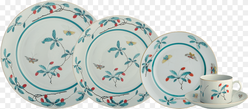 Famille Verte 5 Piece Place Setting Plate, Art, Cup, Porcelain, Pottery Free Png