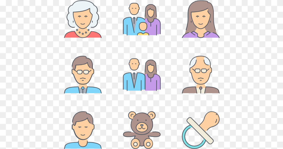 Family 20 Icons Vector Icons Family Color, Person, People, Baby, Mammal Png