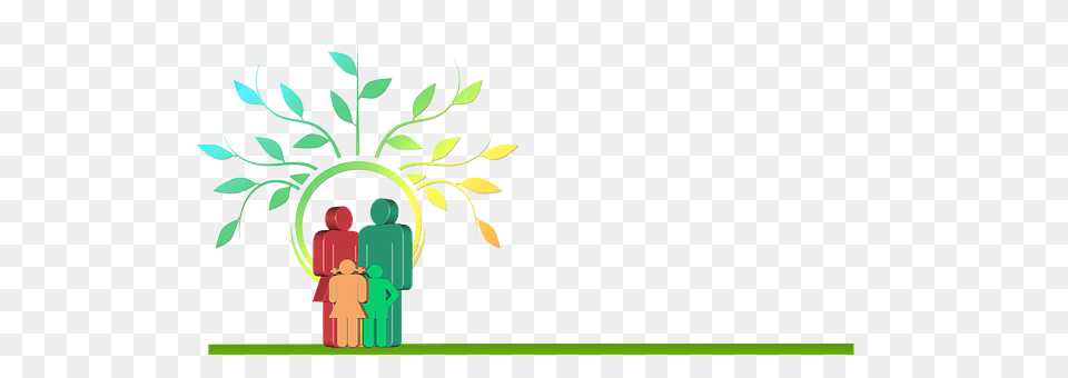 Family Art, Graphics, Green, Floral Design Free Png