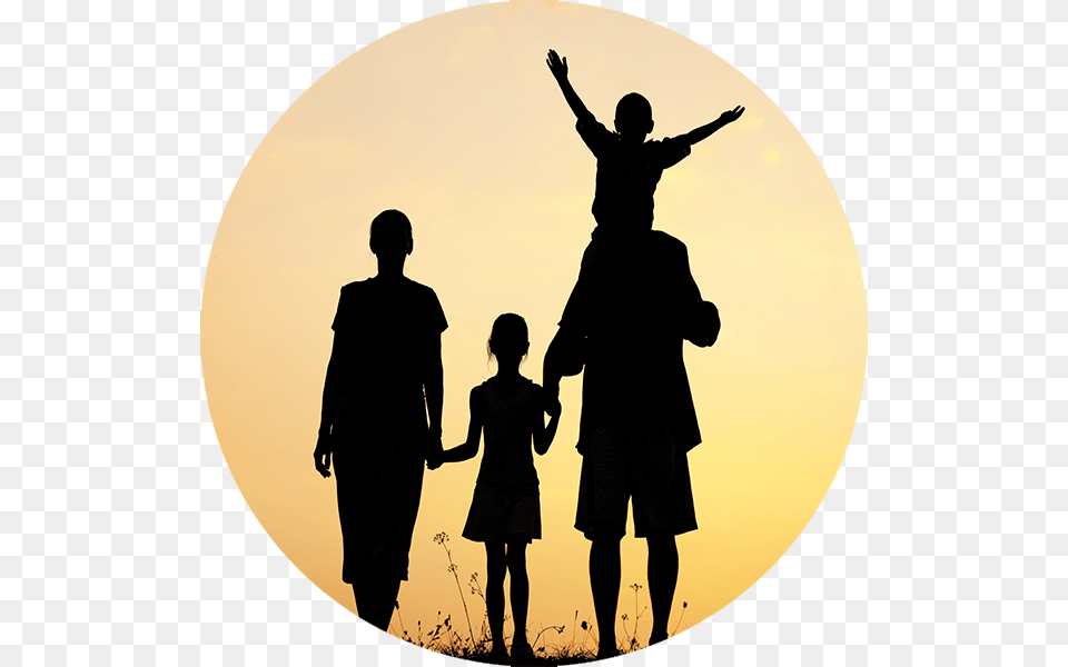 Family, Silhouette, Person, Man, Male Free Png Download
