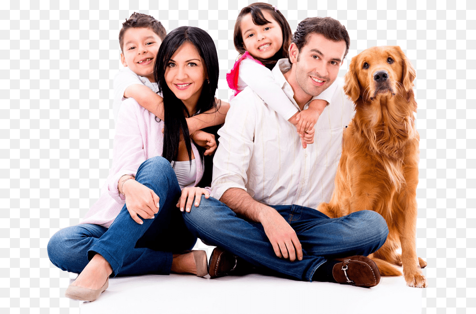 Family And Dog Download Happy Family With Dog Background, Person, People, Teen, Girl Free Transparent Png