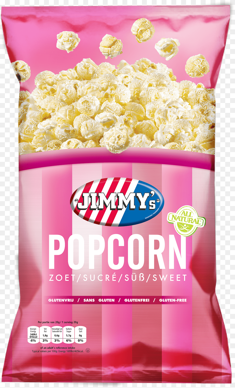 Family Bag Sweet Popcorn Jimmy39s Popcorn Sweet, Food, Snack Png Image