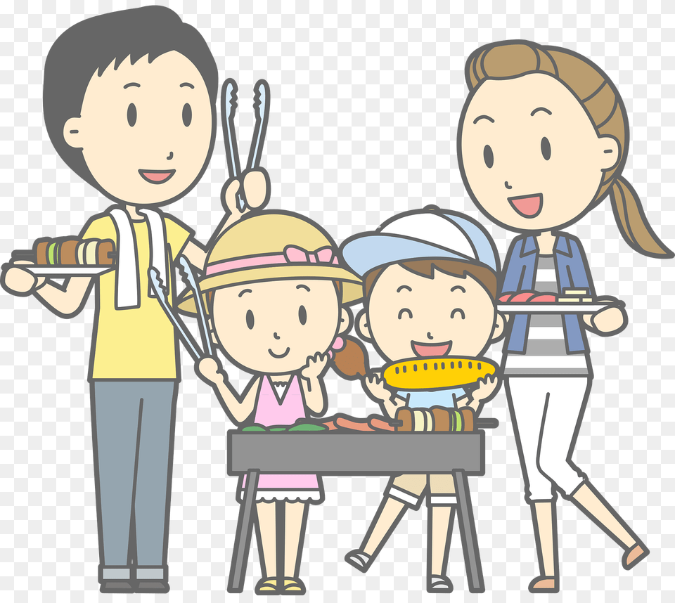 Family Barbecue Clipart, Baby, Person, Head, Face Png