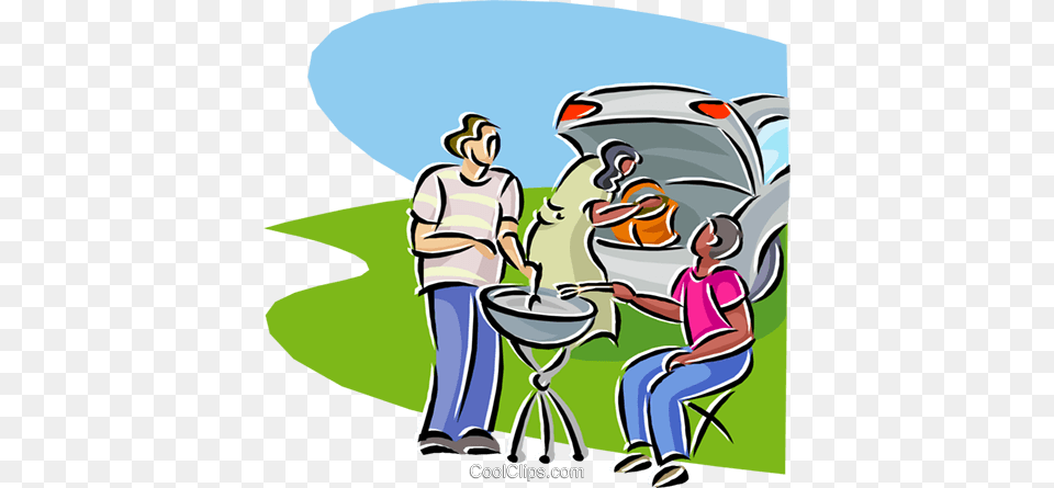 Family Barbeque Royalty Vector Clip Art Illustration, Adult, Person, Man, Male Free Png Download