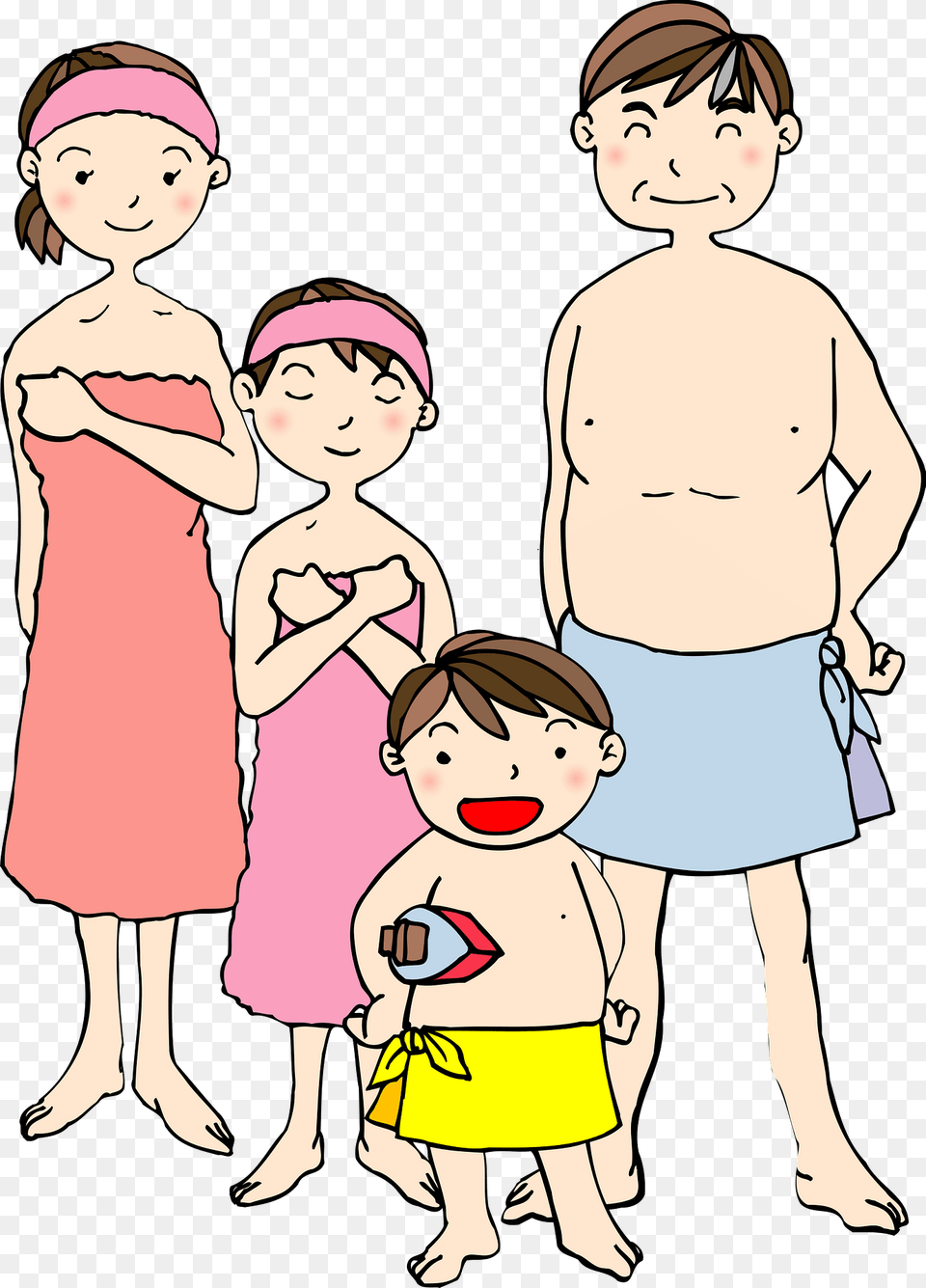 Family Bath Clipart, Book, Comics, Publication, Baby Png