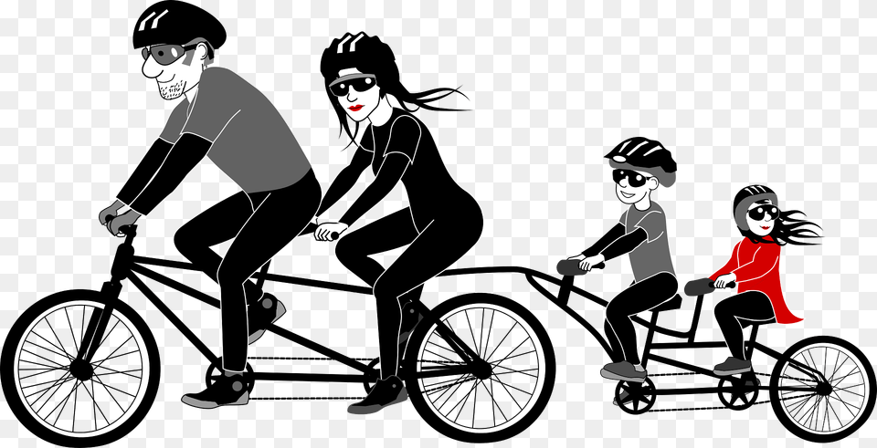 Family Bike Clipart, Adult, Vehicle, Transportation, Person Png