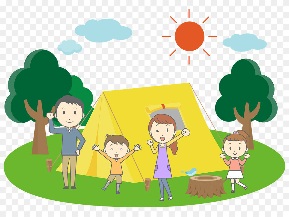 Family Camping Clipart, Outdoors, Tent, Baby, Person Free Png Download