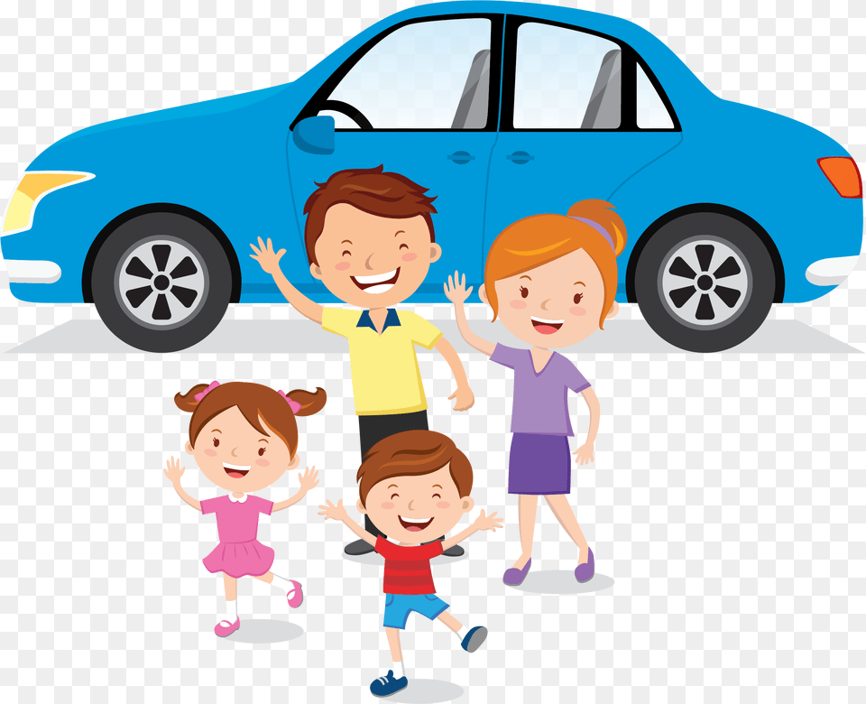 Family Car Vectors Download Clip Art Family Family Car Clipart, Baby, Vehicle, Transportation, Person Png