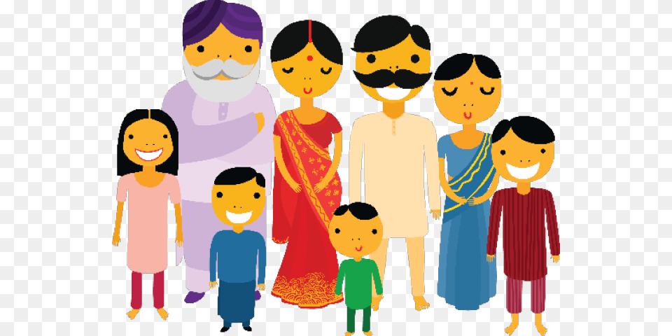 Family Clip Art Download Indian Family Cartoon, Person, People, Adult, Man Free Transparent Png