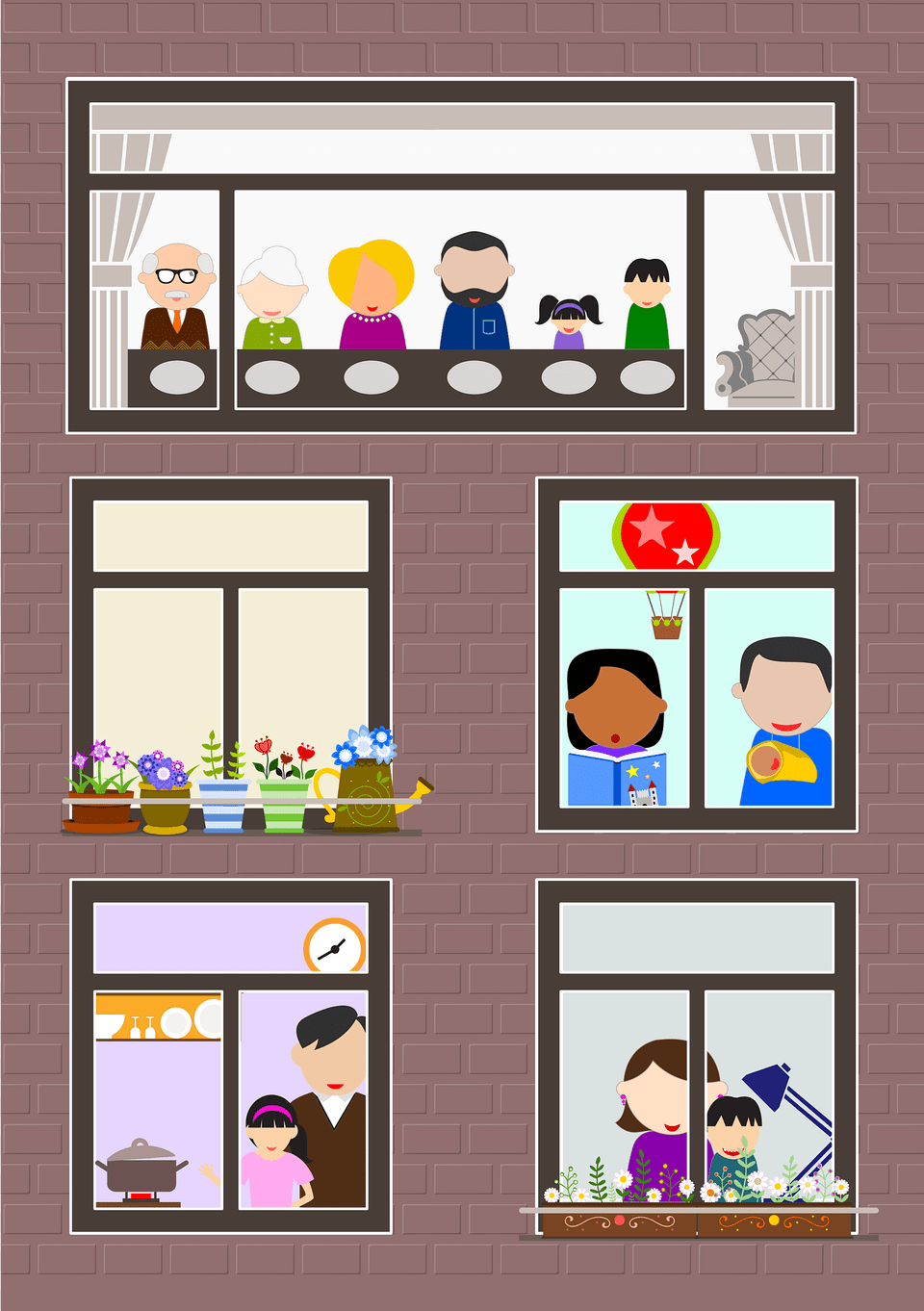 Family Clipart, Book, Comics, Publication, Person Free Transparent Png