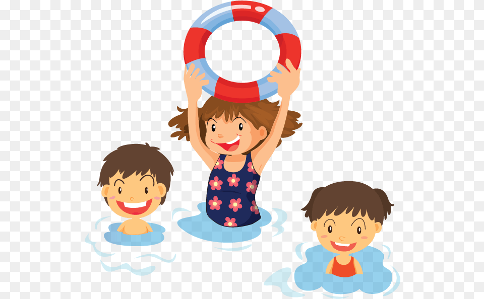 Family Clipart Swim Kids Swimming Kids Swimming Clipart, Water, Photography, Face, Head Png Image