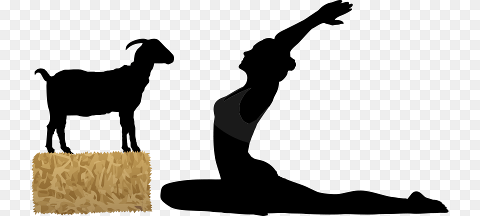 Family Clipart Yoga Goat Silhouette, Outdoors, Countryside, Nature, Straw Free Png Download
