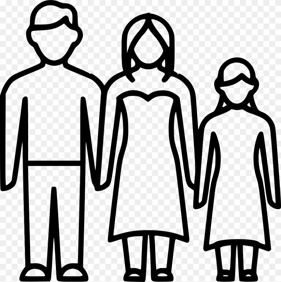 Family Daughter Grandpa And Grandson, Stencil, Clothing, Coat, Person Png Image
