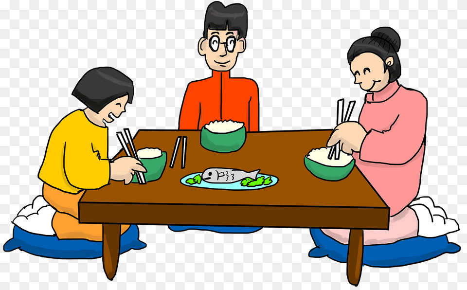 Family Dinner Clipart, Meal, Food, Lunch, Table Free Png