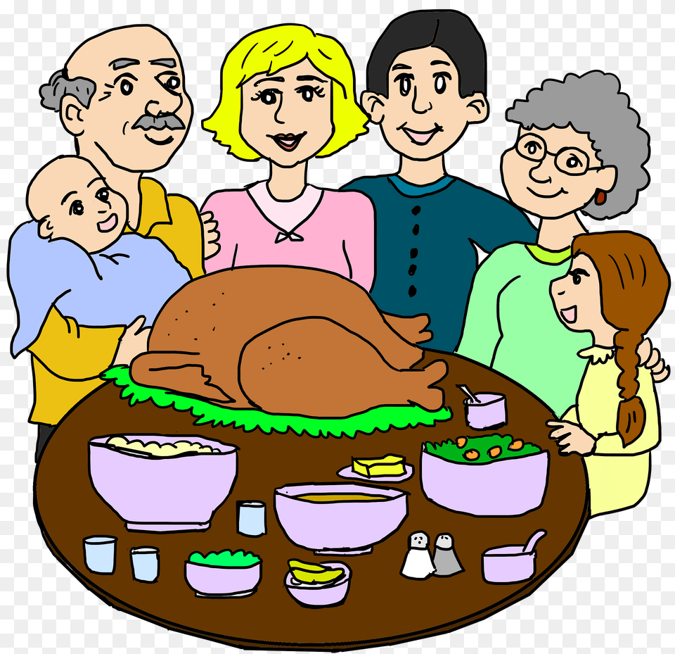 Family Dinner Clipart, Lunch, Roast, Food, Meal Free Png