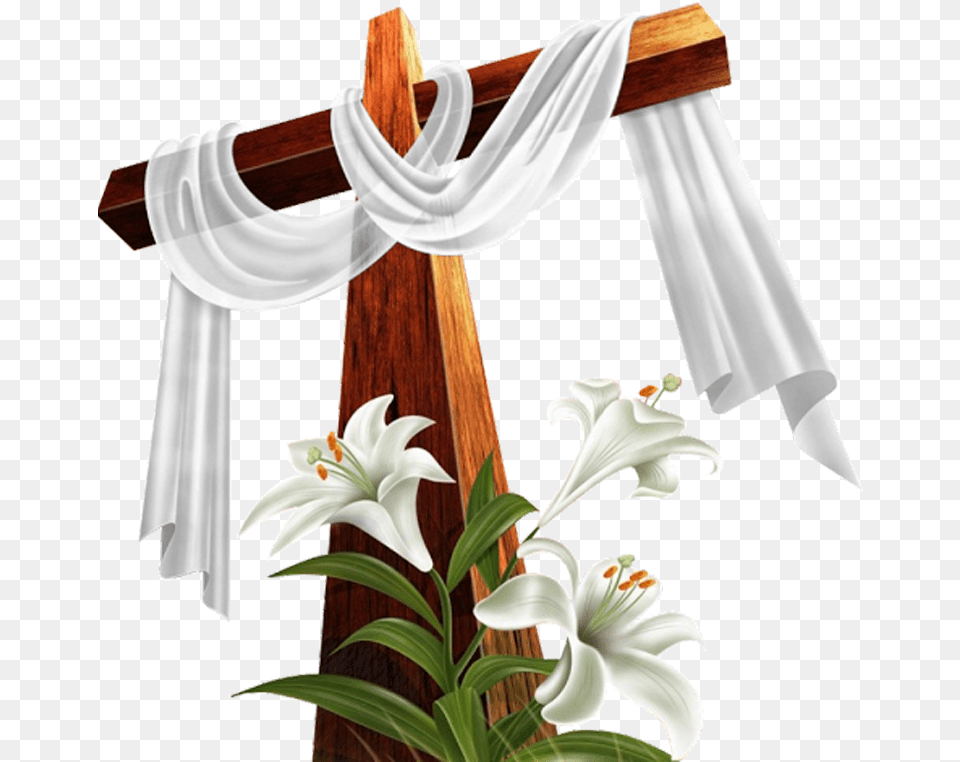Family Easter Wooden Cross, Flower, Plant, Petal, Symbol Png Image
