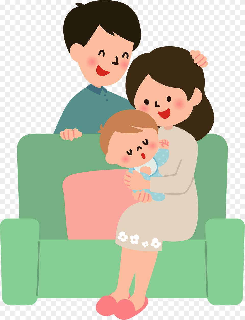 Family Father Mother And Baby Clipart, Face, Head, Person, Photography Png Image