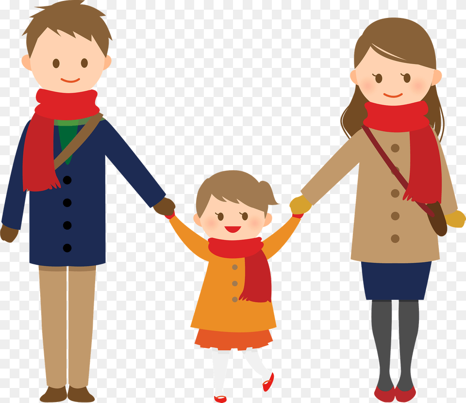 Family Father Mother And Daughter Clipart, Baby, Body Part, Person, Hand Png