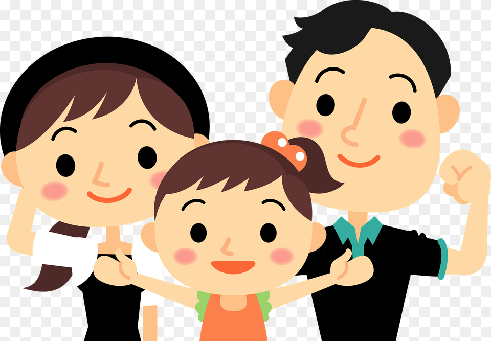 Family Father Mother And Daughter Clipart, Face, Head, Person, Baby Free Transparent Png