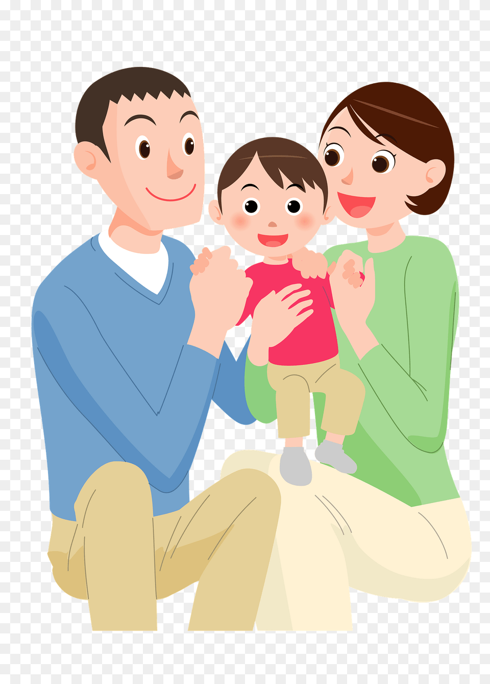 Family Father Mother And Son Clipart, Baby, Person, Head, Face Png Image