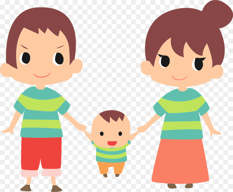 Family Father Mother And Son Clipart, Baby, Person, Face, Head Free Png